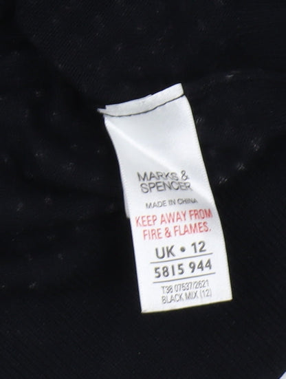Womens UK Size 12 Marks and Spencer Black Cardigan Jumper