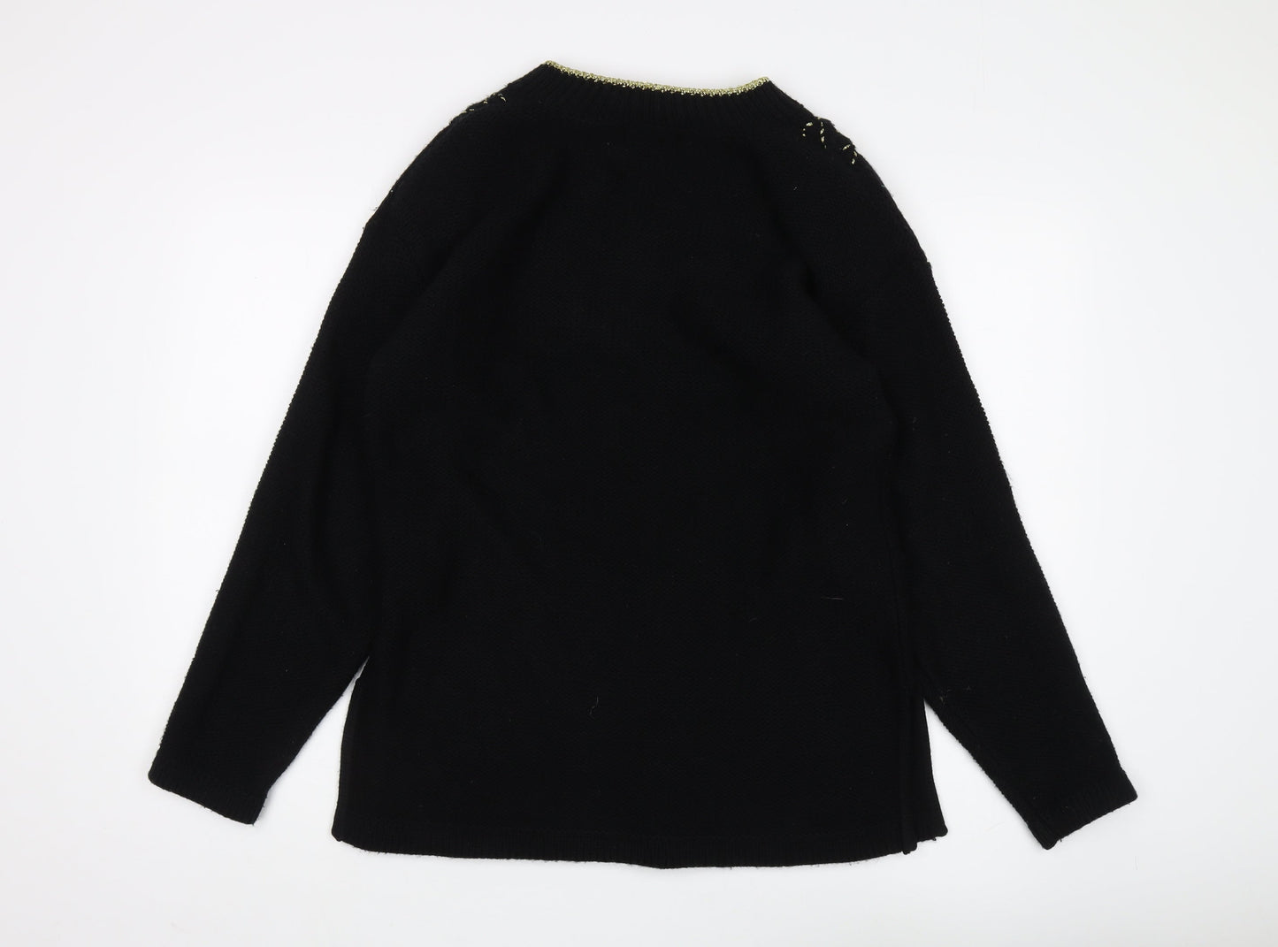 TIGI Exclusive Women's Black V-Neck Pullover Jumper