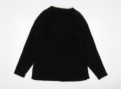 TIGI Exclusive Women's Black V-Neck Pullover Jumper
