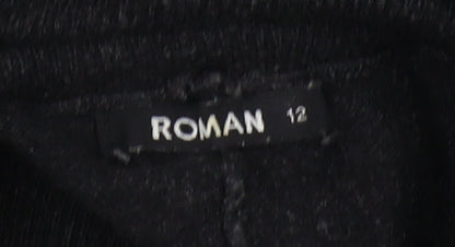 Roman Women's Black Shift Dress Size 12 - Winter Casual