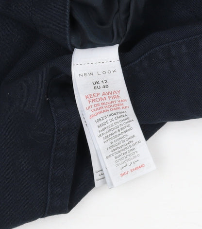 New Look Women's Blue Parka Jacket Size 12