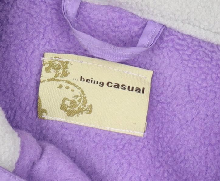 Womens UK Size 16 being Casual Purple Parka Coat