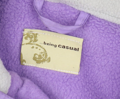 Womens UK Size 16 being Casual Purple Parka Coat