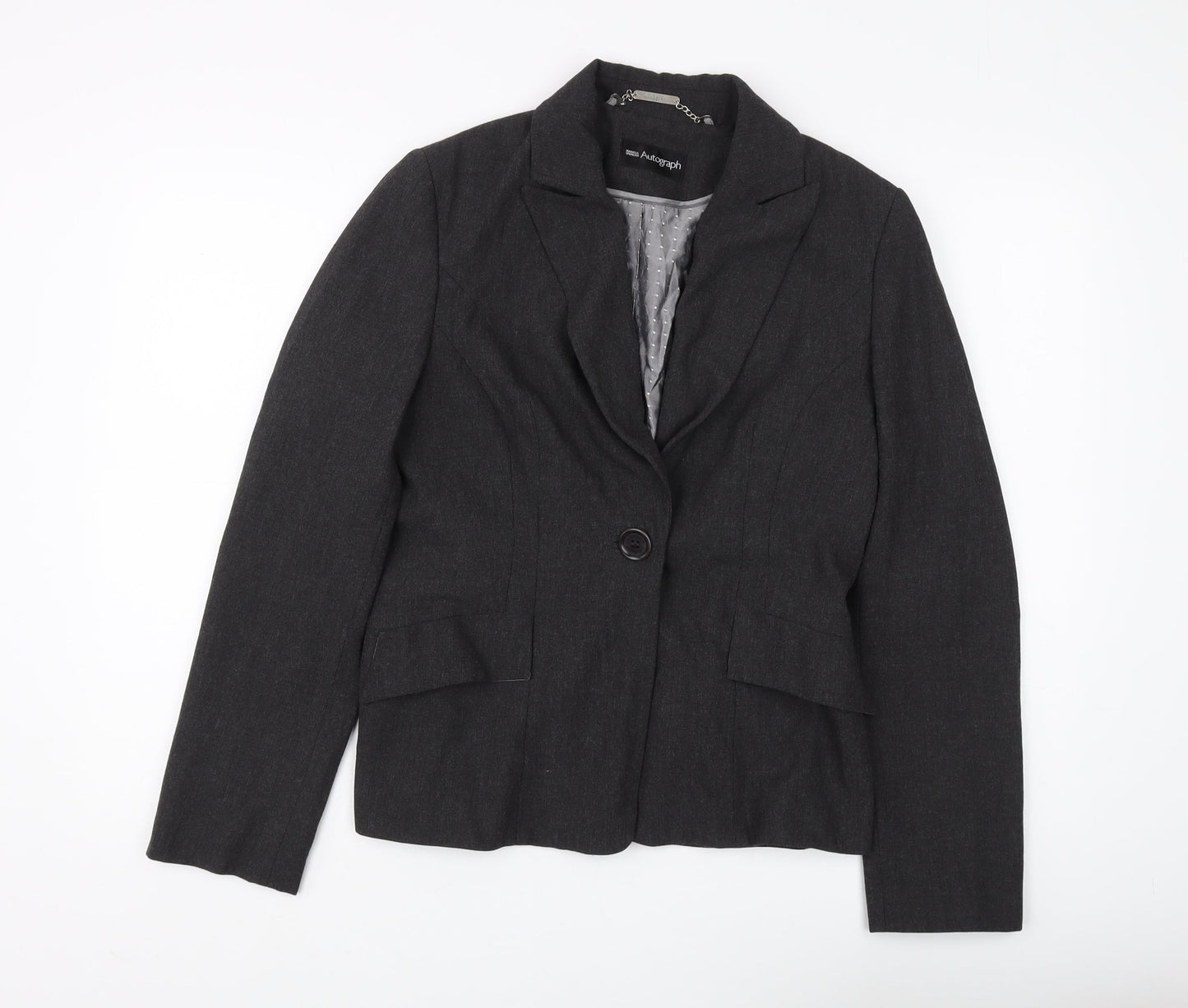 Marks and Spencer Women's Black Blazer Size 12 Lined