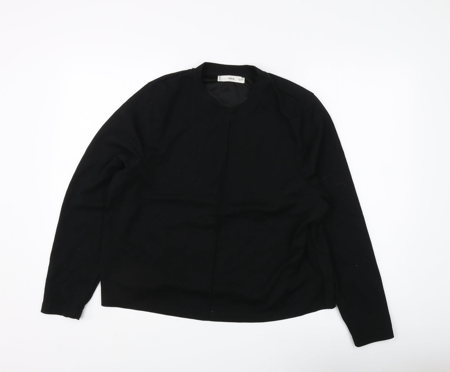 Womens UK Size 8 MNG Black Basic T-Shirt