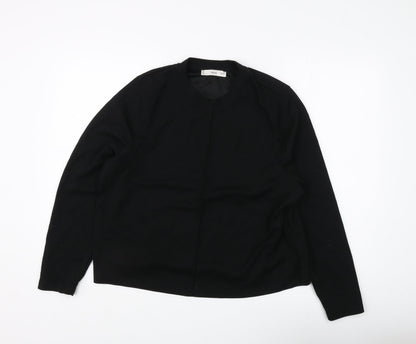 Womens UK Size 8 MNG Black Basic T-Shirt