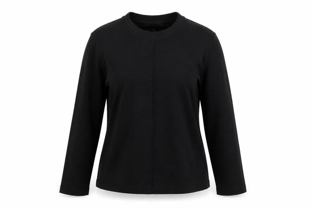 Womens UK Size 8 MNG Black Basic T-Shirt