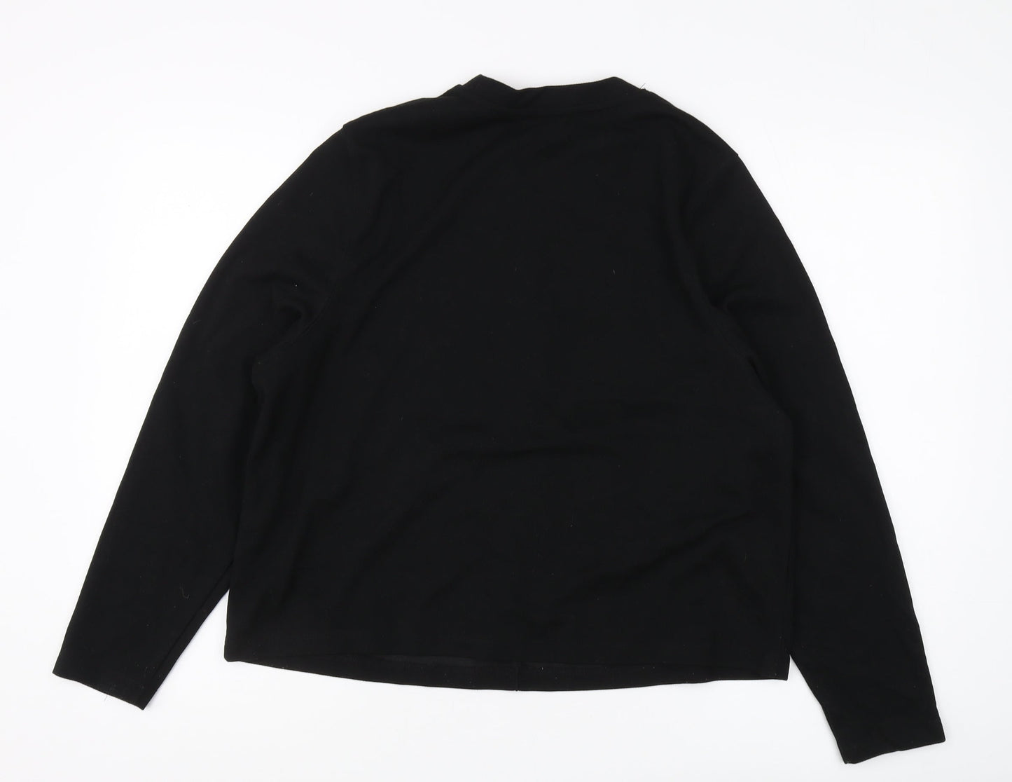 Womens UK Size 8 MNG Black Basic T-Shirt