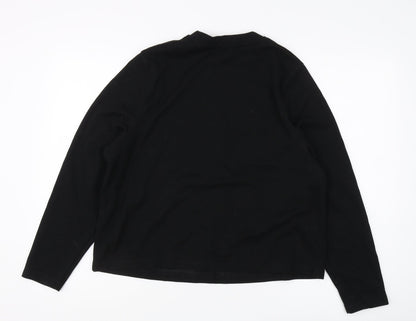 Womens UK Size 8 MNG Black Basic T-Shirt