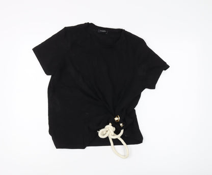 Womens UK Size 14 Marks and Spencer Black Basic T-Shirt