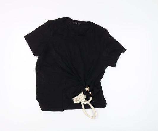 Womens UK Size 14 Marks and Spencer Black Basic T-Shirt