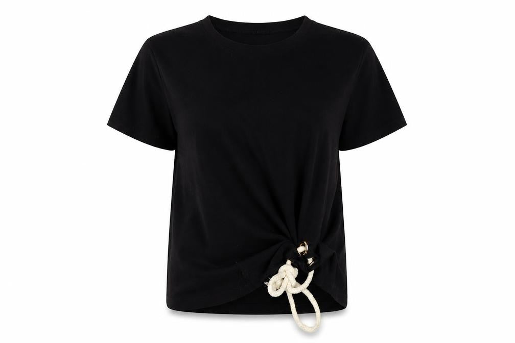 Womens UK Size 14 Marks and Spencer Black Basic T-Shirt