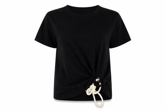 Womens UK Size 14 Marks and Spencer Black Basic T-Shirt
