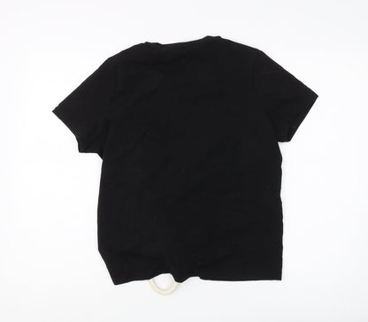 Womens UK Size 14 Marks and Spencer Black Basic T-Shirt