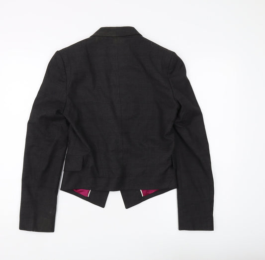 Next Women's Black Check Regular Blazer, Size 8