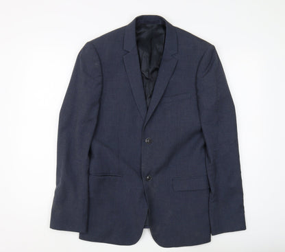 Mens UK Size 40 Topman Regular Blue Suit Jacket