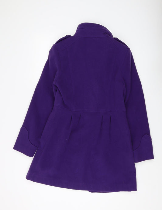 Womens UK Size 10 Vintage Boutique Purple Pea Coat