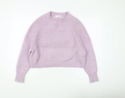 Womens UK Size XS MNG Purple Pullover Jumper