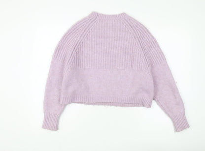 Womens UK Size XS MNG Purple Pullover Jumper