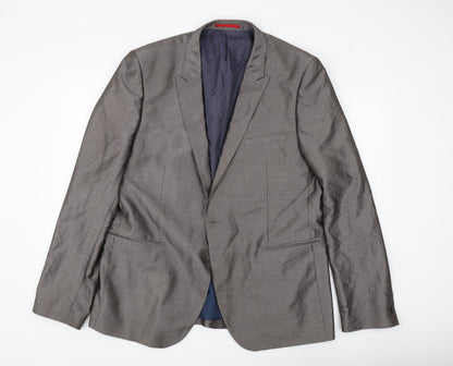 Mens UK Size 46 Ventuno 21 Regular Grey Suit Jacket