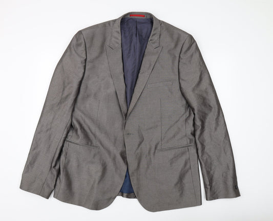 Mens UK Size 46 Ventuno 21 Regular Grey Suit Jacket