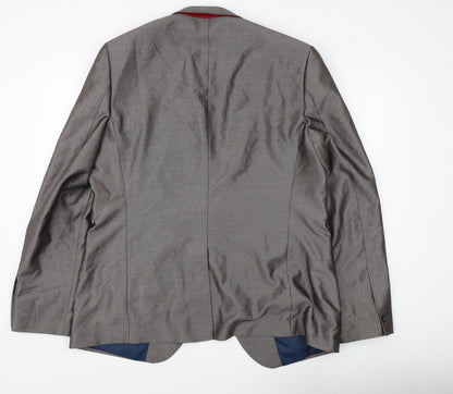 Mens UK Size 46 Ventuno 21 Regular Grey Suit Jacket