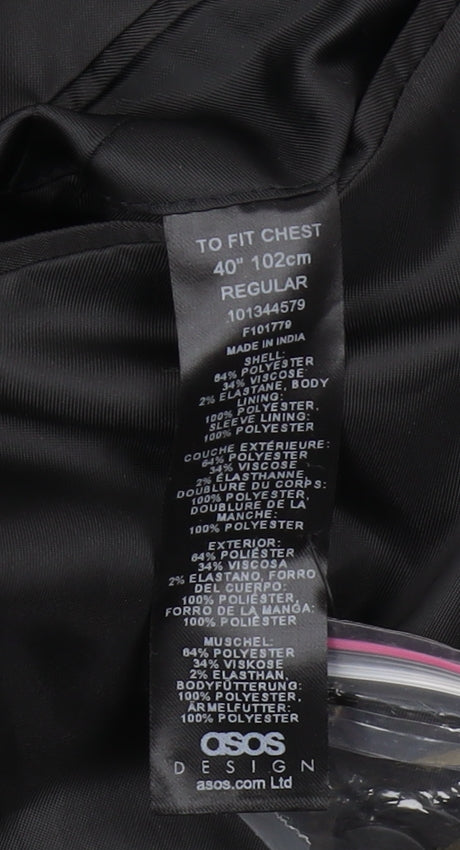 ASOS Men's Grey Regular Fit Blazer Size 40R