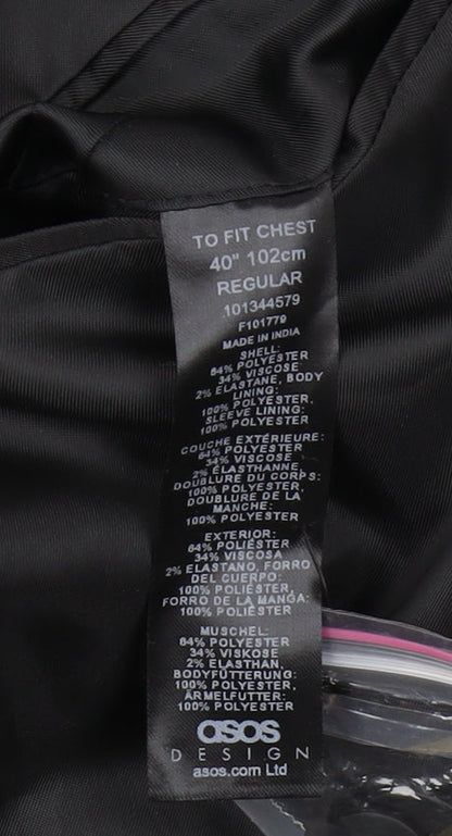 ASOS Men's Grey Regular Fit Blazer Size 40R