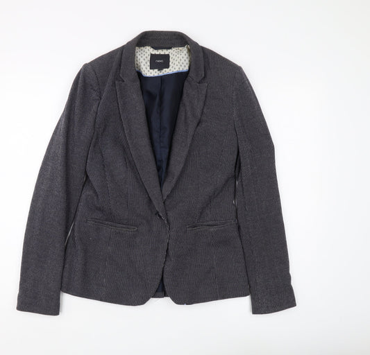 Next Women's Grey Pinstripe Blazer, Size 12, Business Style