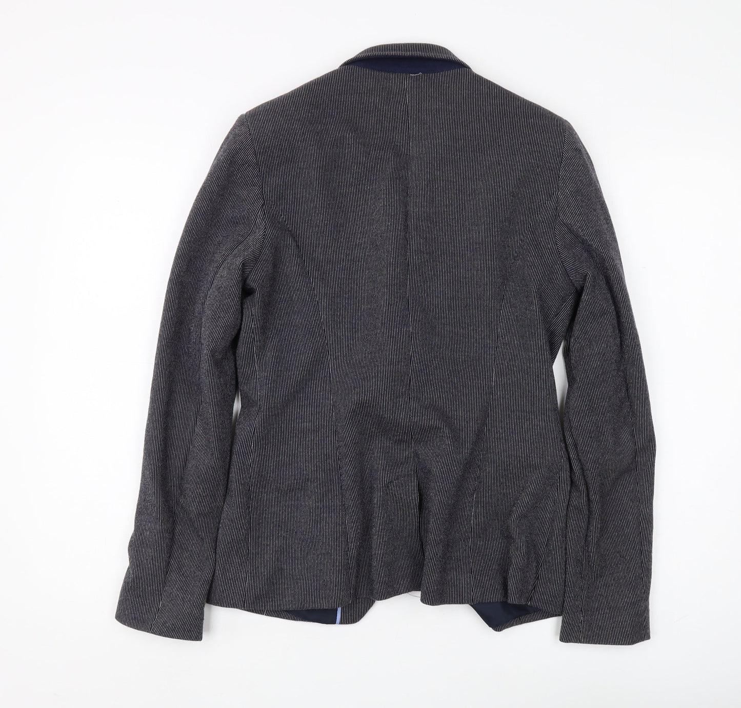 Next Women's Grey Pinstripe Blazer, Size 12, Business Style