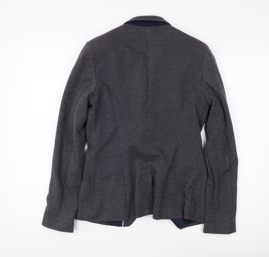 Next Women's Grey Pinstripe Blazer, Size 12, Business Style