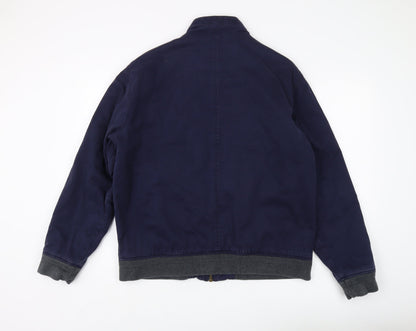 Mens UK Size L Marks and Spencer Blue Bomber Jacket