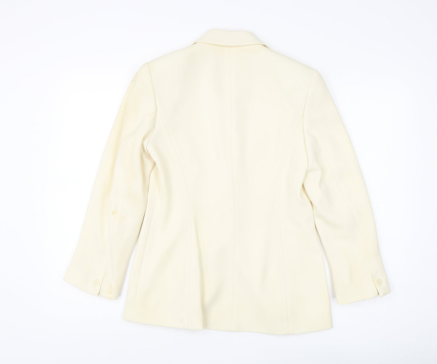 Next Women's Ivory Single-Breasted Suit Jacket Size 8