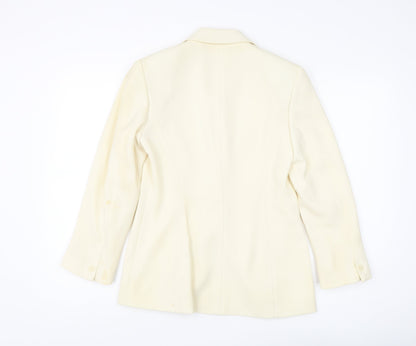 Next Women's Ivory Single-Breasted Suit Jacket Size 8