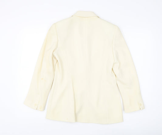 Next Women's Ivory Single-Breasted Suit Jacket Size 8
