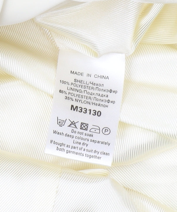 Next Women's Ivory Single-Breasted Suit Jacket Size 8