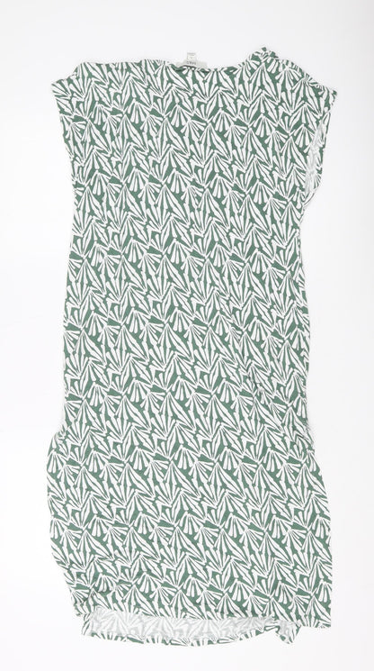 Marks and Spencer Green Geometric Dress M Women