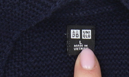 Womens UK Size L Uniqlo Blue Pullover Jumper