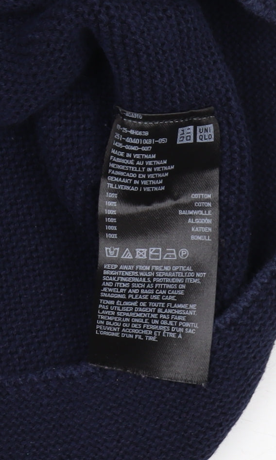 Womens UK Size L Uniqlo Blue Pullover Jumper
