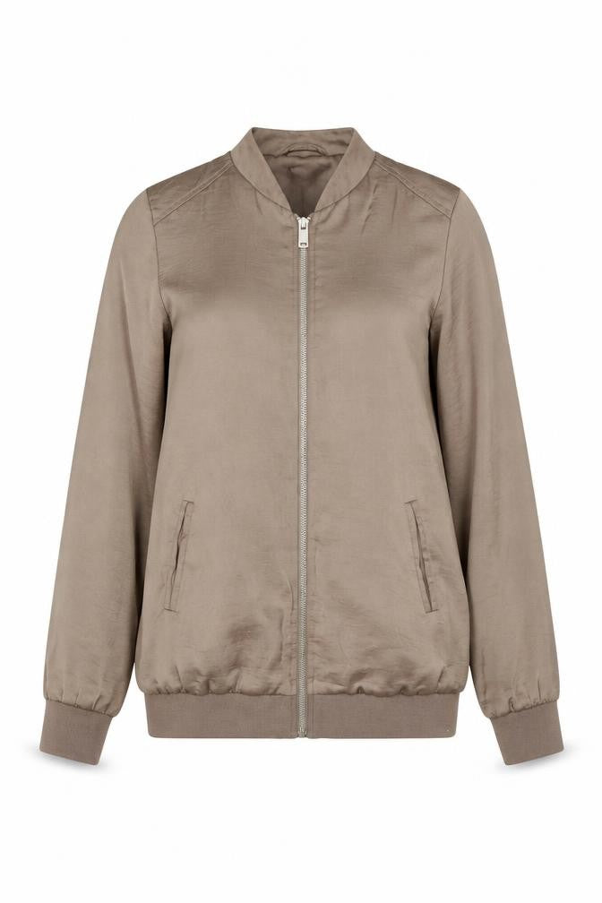 Womens UK Size 6 New Look Brown Bomber Jacket