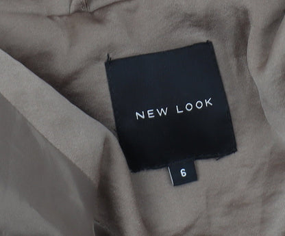 Womens UK Size 6 New Look Brown Bomber Jacket