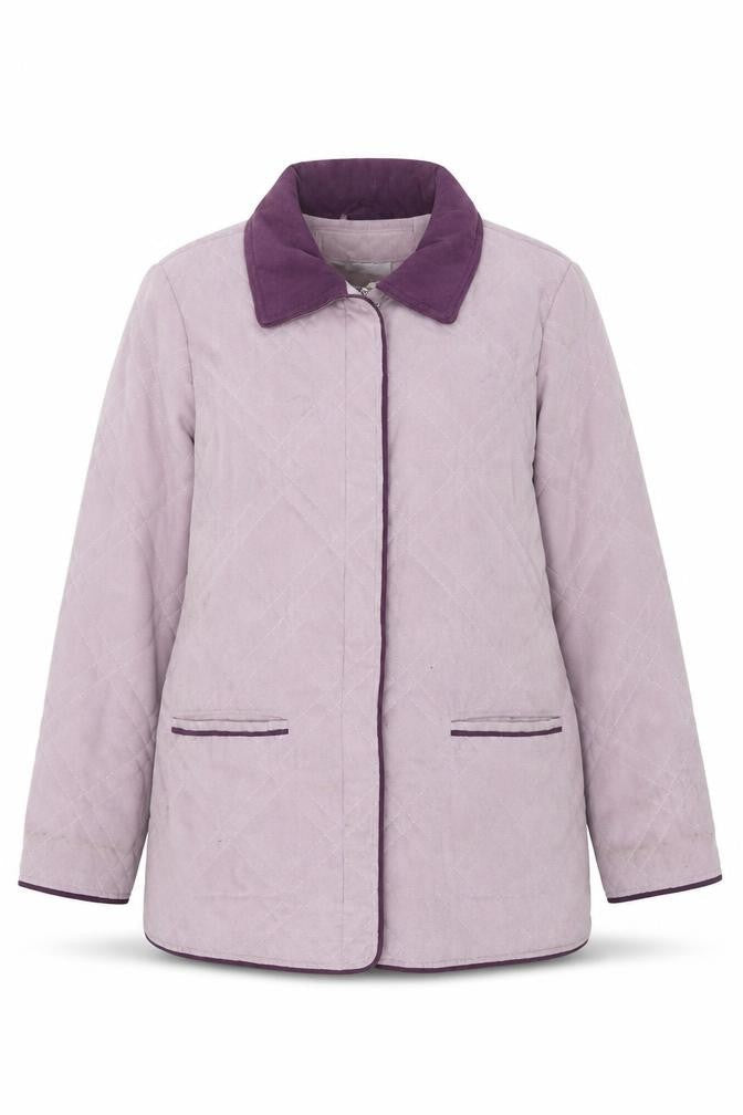 Womens UK Size M Klass Collection Purple Quilted Coat