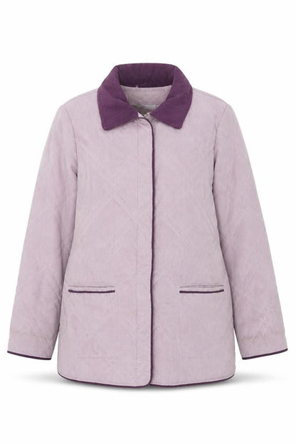 Womens UK Size M Klass Collection Purple Quilted Coat