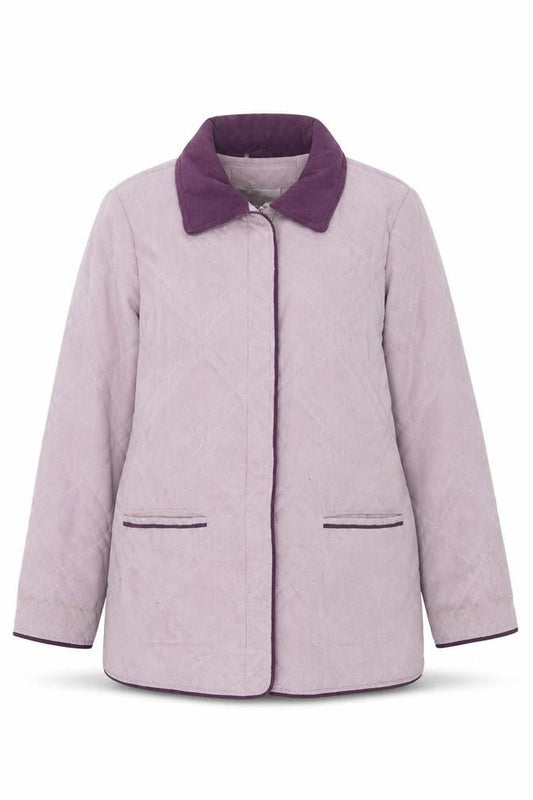 Womens UK Size M Klass Collection Purple Quilted Coat