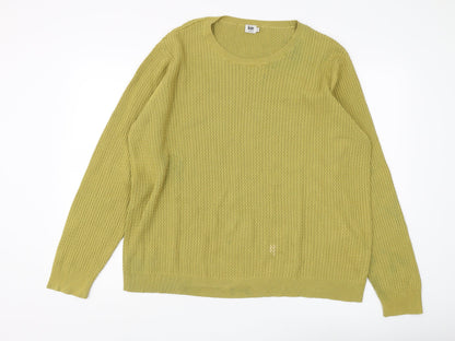 Kin by John Lewis Men's Green XL Waffle Knit Pullover