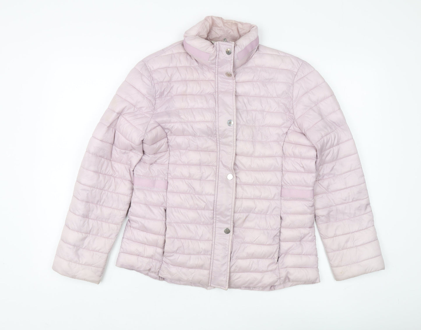 Classic Women's Pink Puffer Jacket Size 12