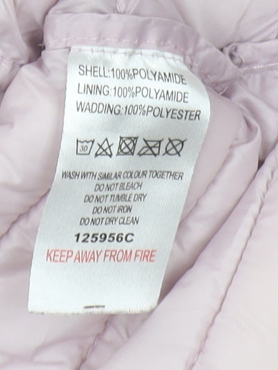 Classic Women's Pink Puffer Jacket Size 12