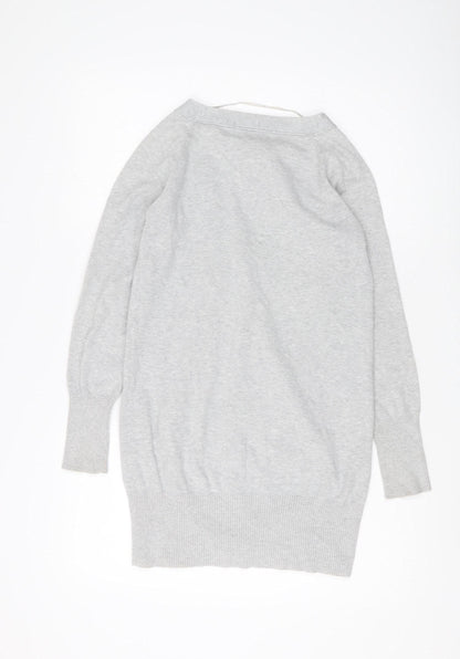 Womens UK Size 8 Zara Grey Cardigan Jumper