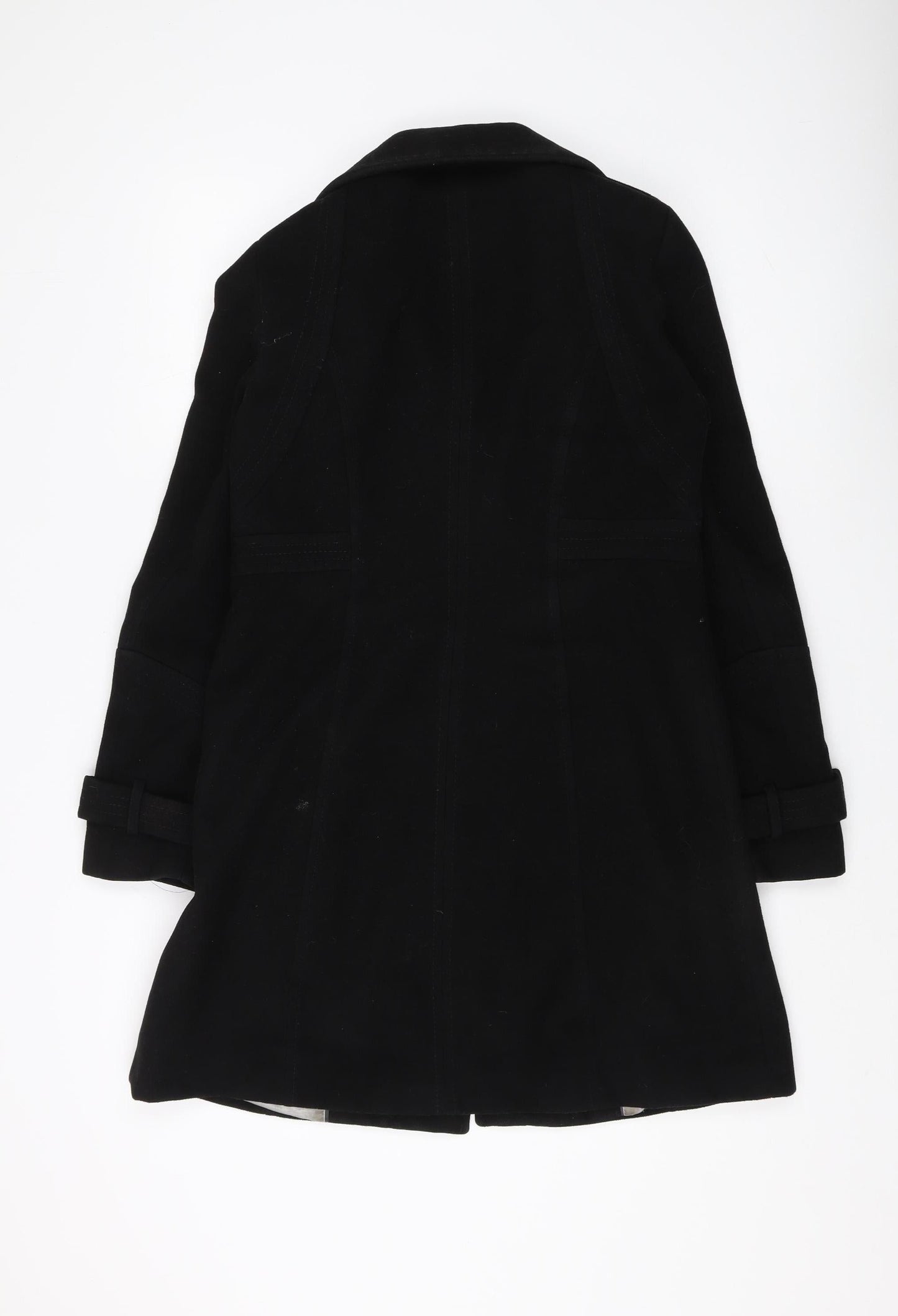 Womens UK Size 10 Wallis Black Overcoat