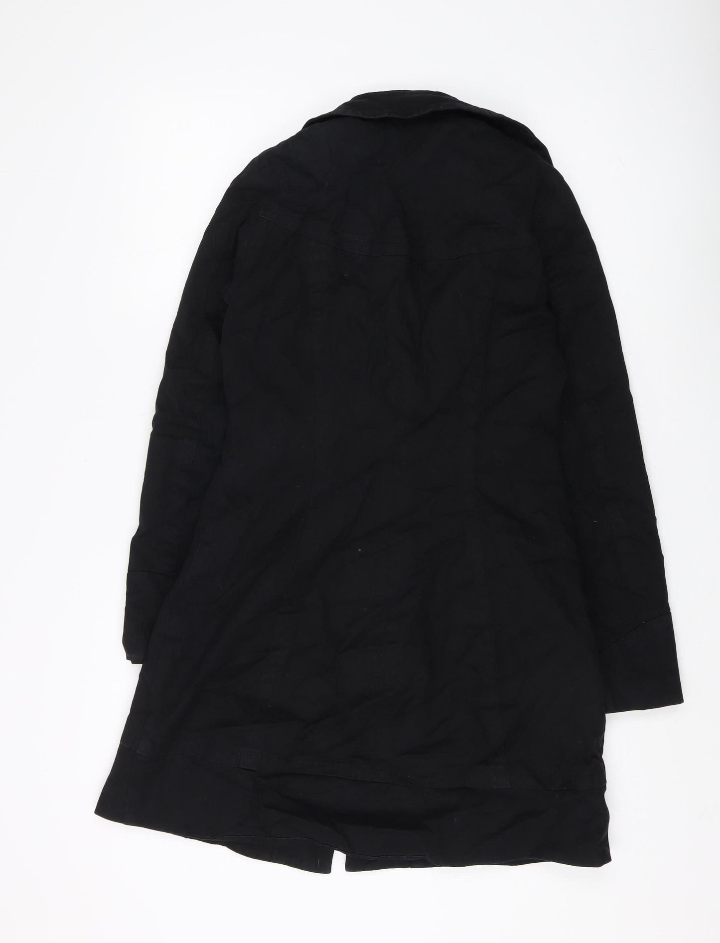 Womens UK Size 10 H&M Black Overcoat
